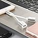 iPhone 7 Adapter & Splitter, Dual Lightning Headphone, Lightning Adapter Headphone Jack Audio & Charge Cable for Chagring & Listening (Support iOS 10.3)(Silver)