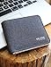 Muzee Mens Billfold Slim Minimalist Canvas Leather Bifold Card Holder Front Pocket Wallet