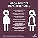 The Organique Co. Black Maca Root Powder Capsules – 3000mg Per Serving, 150 Vegan Pills – Certified Organic, Raw, Non-GMO Supplement - Energy, Stamina, and Memory