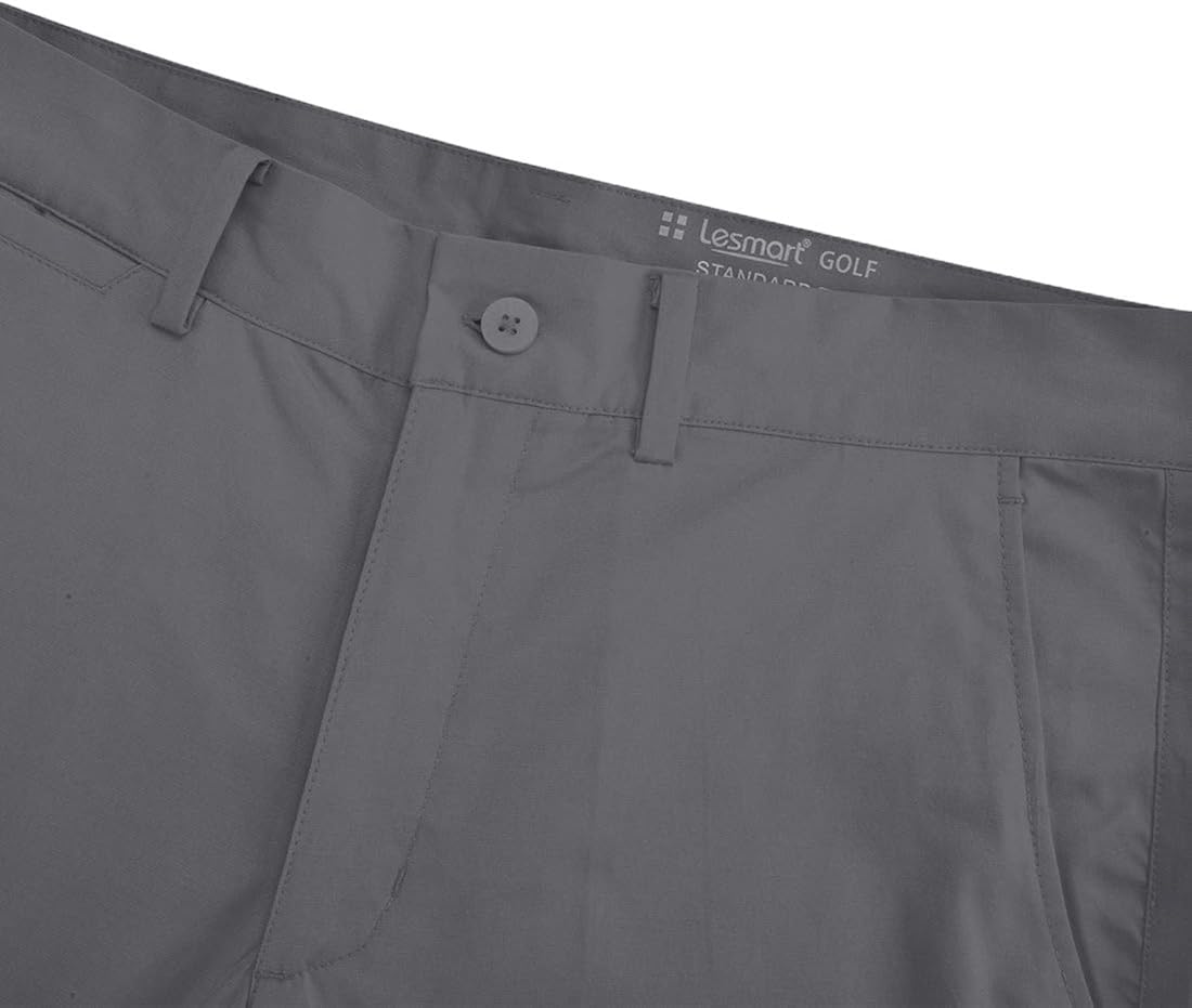 Lesmart Men's Golf Shorts Stretch Quick Dry Relaxed Fit Tech Performance Bermuda Shorts: Clothing