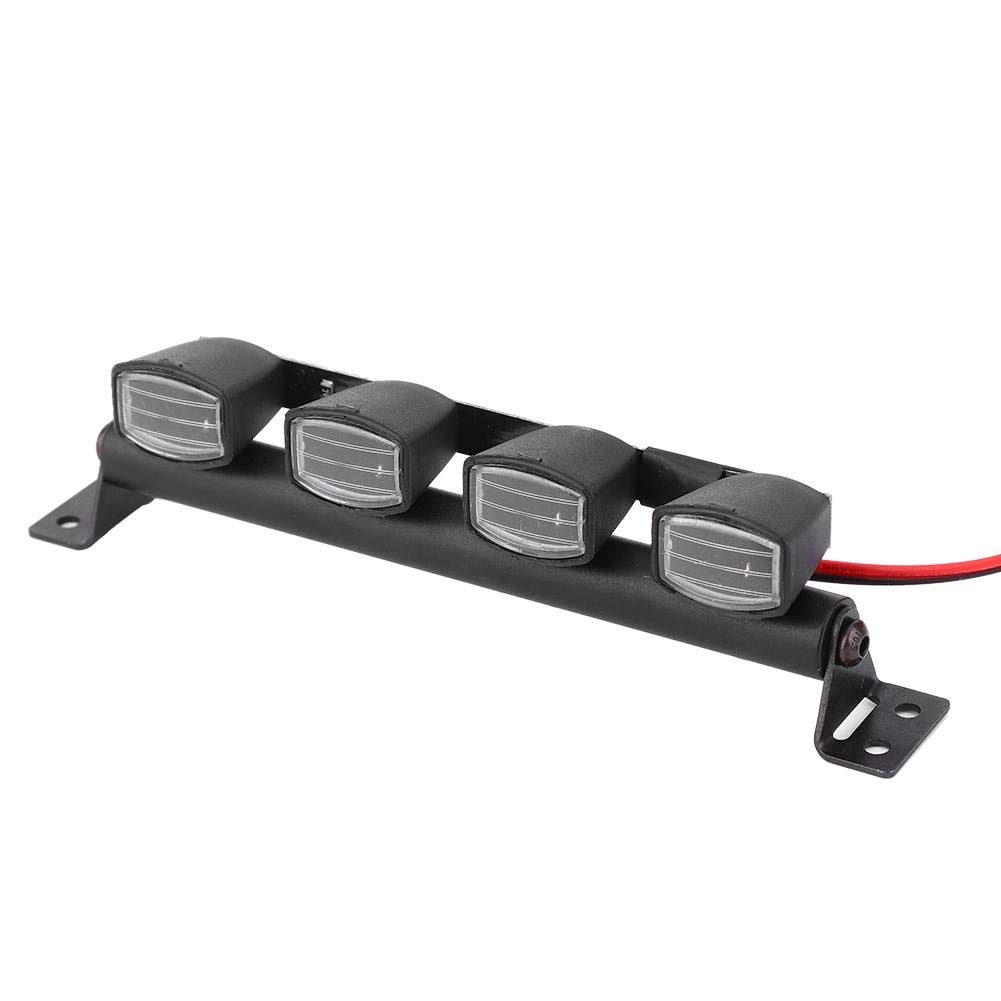RC Roof Bulb Lights, 1:10 Scale RC Crawler Car Roof Light Bar Spotlights Accessory with TRX4 90046 SCX10 Pull Car(4LED)