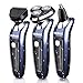 ELEHOT Electric Shaver Razor Wet & Dry 3 in 1 Waterproof Rotary Floating Heads -Blue