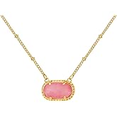 Episkeyk Birthstone Necklace for Women Dainty Gold Necklace Fashion Jewelry 14k Gold Plated Gift