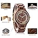 Handmade Wood Watch for Man or Woman - OMELONG Lightweight Wooden Wrist Watch with Japan Quartz Movement Gold Circles on Round Dail(Walnut Wood 1)