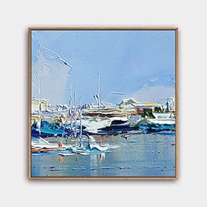 Framed Canvas Wall Art Abstract Canvas Prints Home Artwork Decoration for Living Room,Bedroom - 16x16 inches