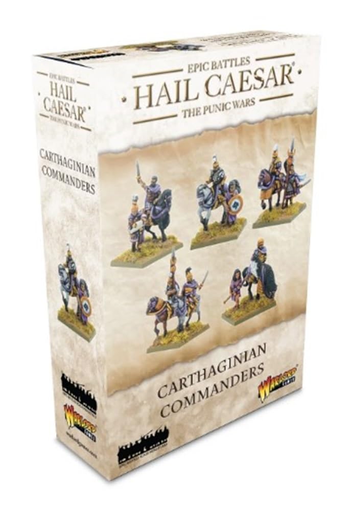 Warlord Games Carthaginian Commanders - Epic Scale Miniatures for Hail Caesar Highly Detailed Punic Wars Era for Table-top Wargaming