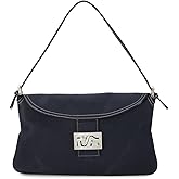 WHAT GOES AROUND COMES AROUND Women's Pre-Loved Fendi Navy Canvas Shoulder Bag