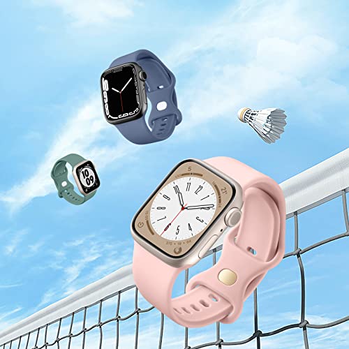 Maledan 6 Pieces Silicone Bands Compatible with Apple Watch Band 40mm 41mm 38mm 42mm Series 11 10, Soft Replacement Sport Strap for iWatch Series 11 10 9 8 7 6 5 4 3 2 1 SE3 SE2 SE