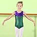BAOHULU Girls Gymnastics Leotards Shiny Spliced Scale Dance Clothes Cosplay Costumes