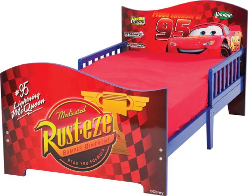 Cars Wooden Toddler Bed with Safe Sleep Rails