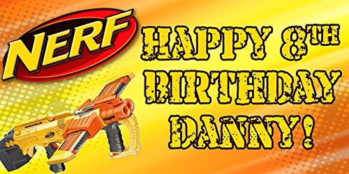 Nerf Personalized Birthday Banner/Backdrop
