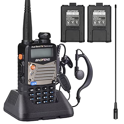 BAOFENG UV5R Pro Ham Radio with 2 Rechargeable Batteries, Dual Band