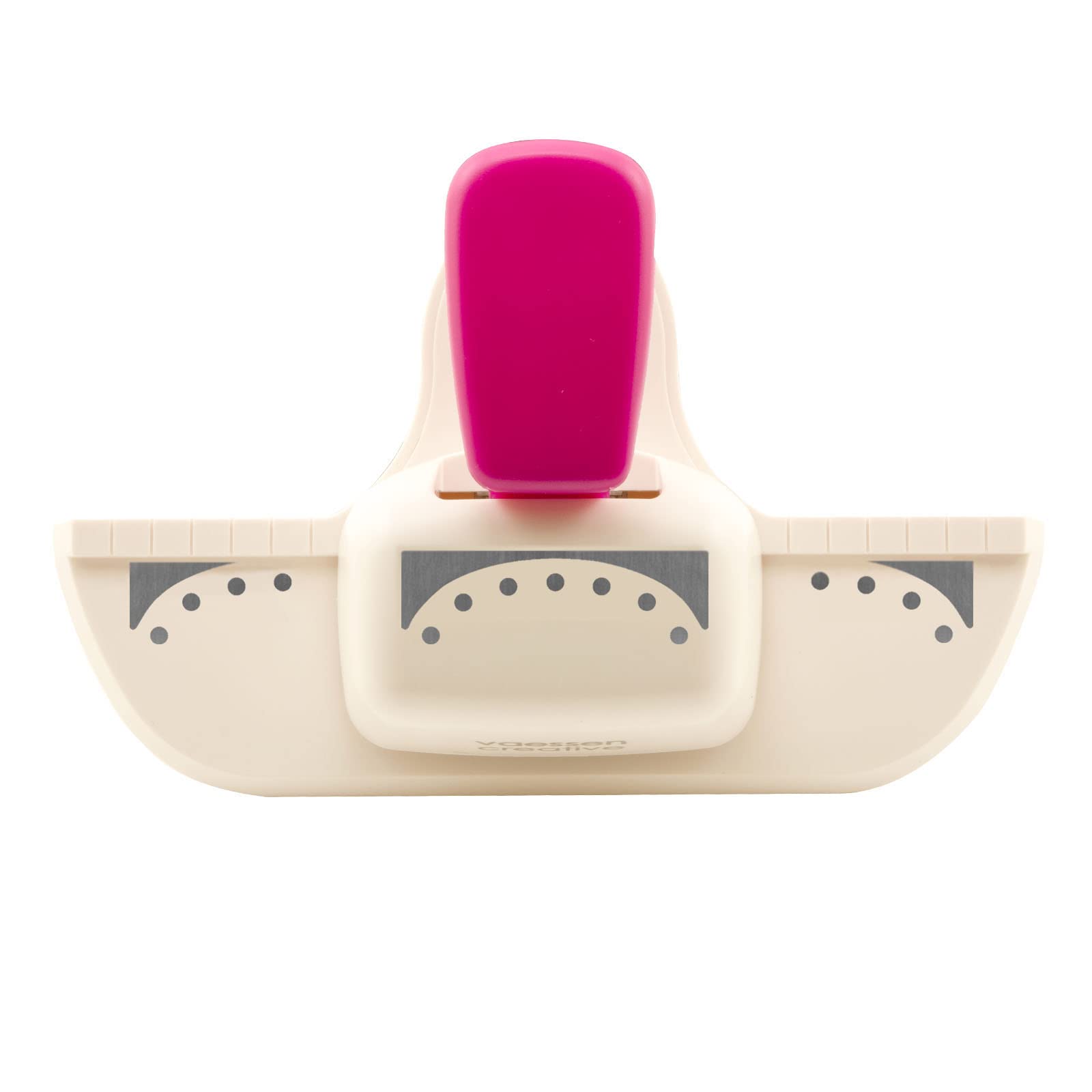 Vaessen Creative Border Punch - Half Circles Dots - 1,4 x 4,5 cm - Circle Punch for Card Making and Crafting