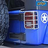 E-Autogrilles Chrome Rear Euro Tail Light Guar Covers-1 Pair for 07-16 Jeep Wrangler JK (51-0461)