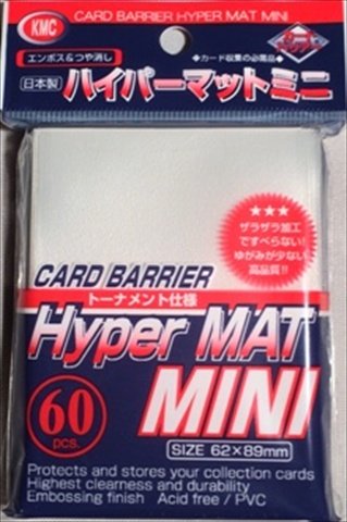 KMC Sleeves MHM1577 Deck Protectors Mini Hyper Clear44; Pack - 60