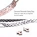 Secbolt Bands Compatible with Apple Watch Band 38mm 40mm 41mm 42mm(Series 10) Iwatch SE Series 10/9/8/7/6/5/4/3/2/1 Women Dressy Jewelry Metal Accessories Wristband Strap, Black