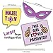 Bat Mitzvah Photo Booth Props - DIY Kit: Banners, Signs, Glasses, Mustaches, Jewish Phrases, Etc - Girl, Scrapbook or Party Favors Idea - Decorations Supplies - 26 pcs for Multiple Booths