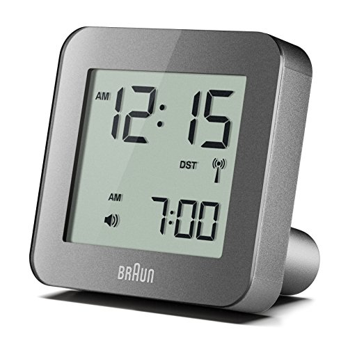 Braun Sveglia digitale funzione snooze, display LCD negativo, ghiera