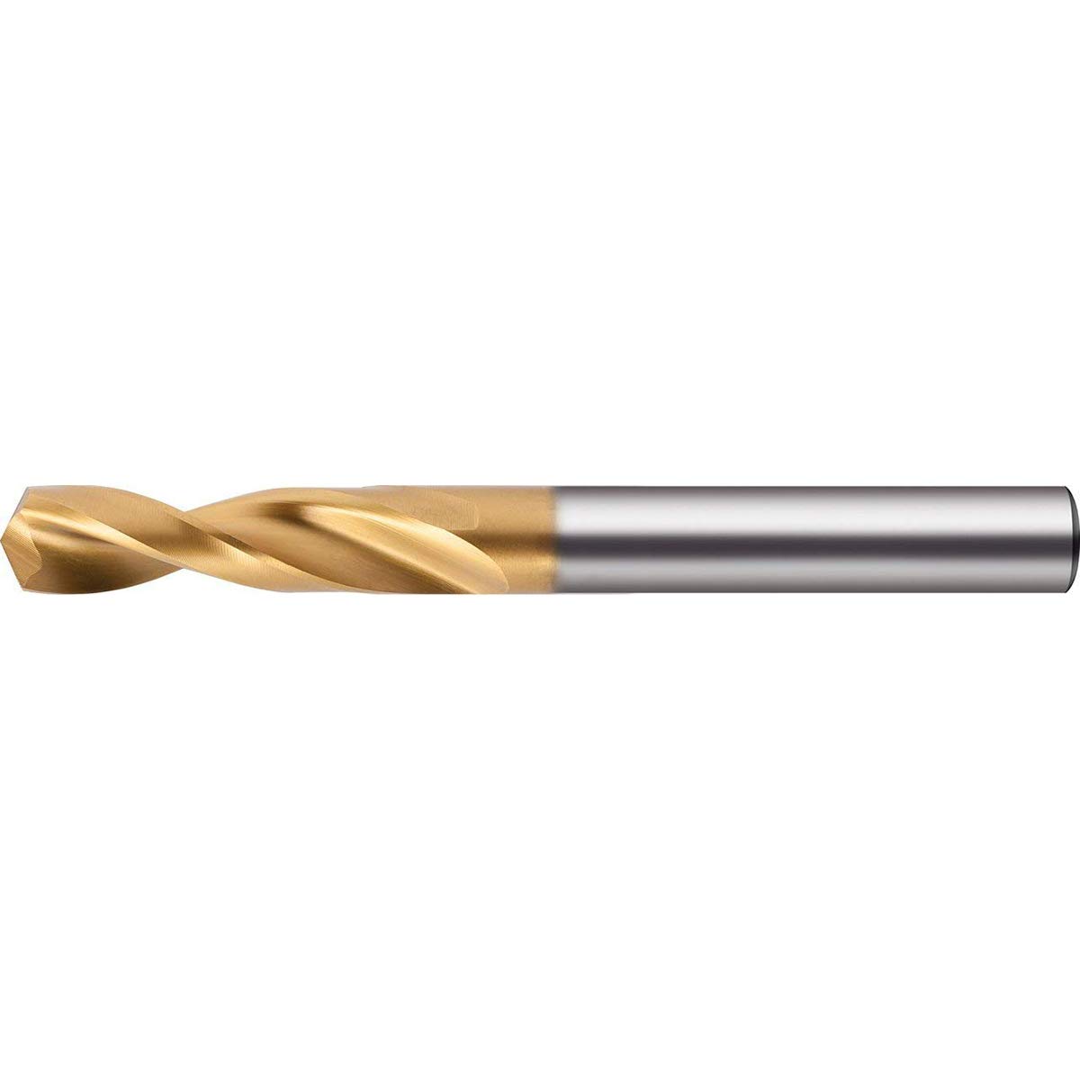 Gühring 4031093655910 DIN 1897 Type GT HSSE-PM Short Twist Drill, 0 V, Silver/Gold