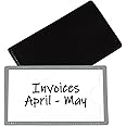 Magnetic Labels For File Cabinets Slap-Stick , Side Load, 4.25 X 2.5, Black, 10 Magnetic Label Holders