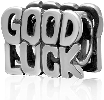 925 Sterling Silver "Good Luck" Charm Bead 3405