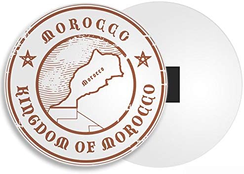 DestinationVinyl Kingdom of Morocco Fridge Magnet - Moroccan Map Travel Africa 4251