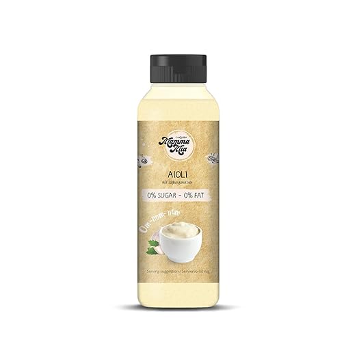 Aioli Dip ohne Kalorien für gesundes Kochen | Sauce ohne Geschmacksverstärker, ohne Zucker & fettfrei | ZERO Sauße von Mamma 
