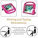 LEDNICEKER Kids Case Built-in Screen Protector for iPad Mini 1 2 3 - Shockproof Handle Kidproof Friendly Foldable Stand Child Case for iPad Mini 1st 2nd 3rd Generation - Magenta/Rose