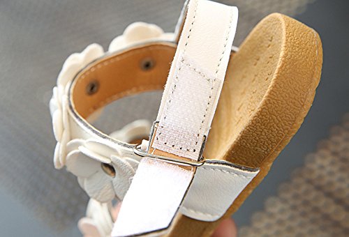 Toddler Baby Girl Sandals Floral Sole Kids Children Princess Sandals Shoes Beach Casual Anti-Slip Shoes by Dainzuy White