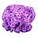 Cute Shower Cap Bath Cap VANORIG Deluxe Double Layer Satin Lined Shower Caps for Women ,Pack of 1