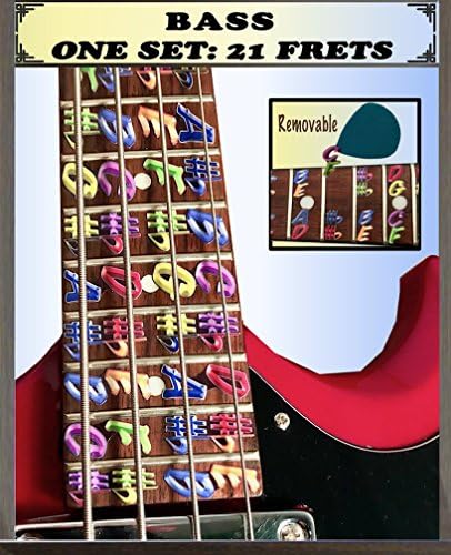 Educational Fretboard Note decals for Bass Guitar