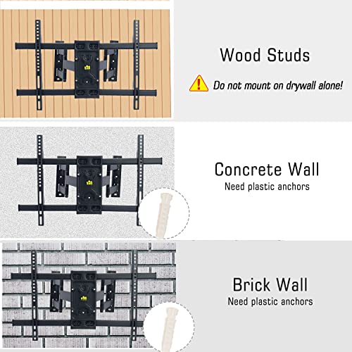 Corner TV Wall Mount Full Motion TV Corner Mount Bracket Fits 32"65