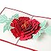 HUNGER Handmade 3D Pop Up Peony Flower Birthday Cards Creative Greeting Cards Papercraft (Q5423)