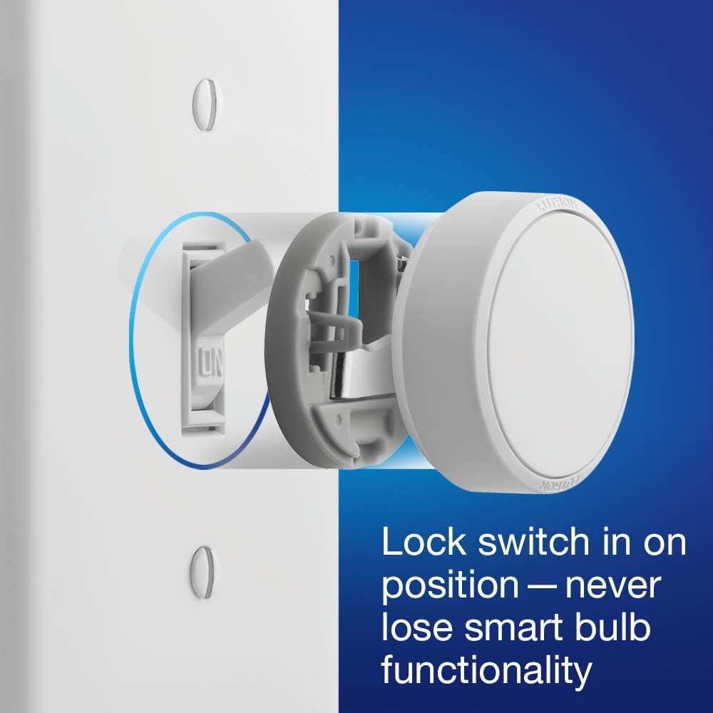 Lutron Z3-1BRL-WH-L0-2 Aurora Smart Bulb Dimmer, 2 Pack, White - - 