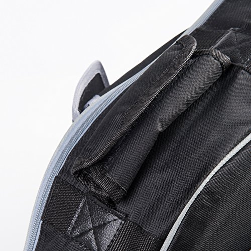 Aliyes Acoustic Class Guitar Gig Bag Full Size Metal Zippers Carrying Bag 41" Water-Resistant Oxford Fabric 8mm Thick Sponge Padded Adjustable Strap Black - Thumbnail 4