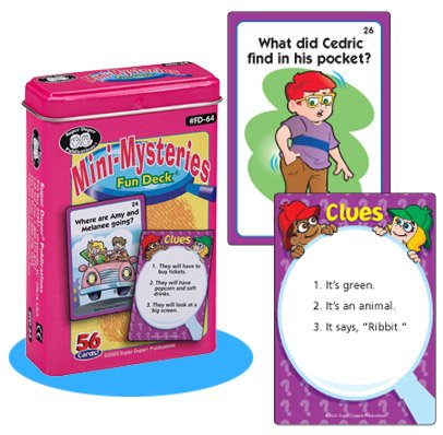 Super Duper Publications Mini-Mysteries Fun Deck Flash Cards Educational Learning Resource for Children
