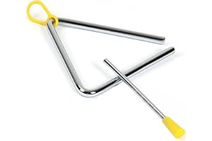 Triangle Percussion Instrument, Hand Percussion Triangle Children Hand Percussion Instrument Rhythm Triangle for Early Educat