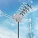 Housmile Outdoor TV Antenna Stable Signal with HD Antenna 360° Rotation 150 Miles Widely Signal Range, UHF/VHF/FM Radio with Wireless Remote Control
