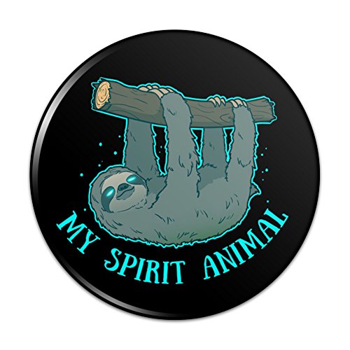 My Spirit Animal is a Sloth Pinback Button Pin Badge - 1