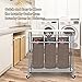 StorageManiac 3 Lift-off Bags Laundry Sorter with Foldable Ironing Board, Multifunctional Laundry Cart