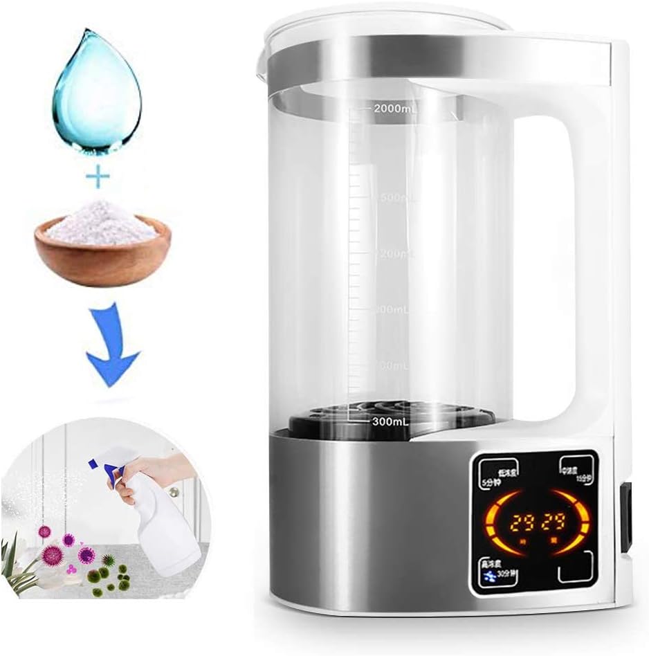 Sodium Hypochlorite Sterilizer Generator,Salt and Water Electrolysis NaClO Producer,Sterilizing Water Maker for Home Office Protection Fruits and Vegetables