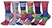 Differenttouch 6 Pairs Women's Fancy Design Multi Color Novelty Crew Socks (Music),Size 9-11