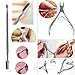 False Nails Tips Set: 500PCS Natural Acrylic Stiletto Fake Nails + 5PCS Nail Dotting Pen Tool + 1PC Cuticle Pusher + Cuticle Nipper + Nail File Buffer+ 4 Sheets Nail Stickers Decals (AAB004A)