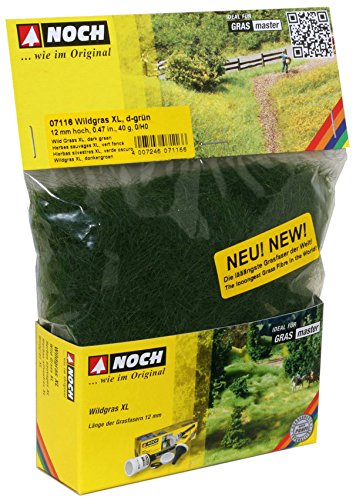 Noch 7116 Wild Grass XL Drk Grn 40g  0,H0 Scale