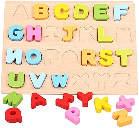 Hot Kids DIY Wooden Alphabet Educational Scrabble Letters Craft Jigsaw Puzzles Educational Toys For Children
