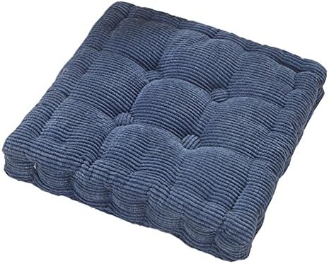JINGXIN Square Corn Velvet Fabric Chair Cushion Soft Floor Pillow 19.7 x19.7 inches for Home & Office & Car,Denim Blue