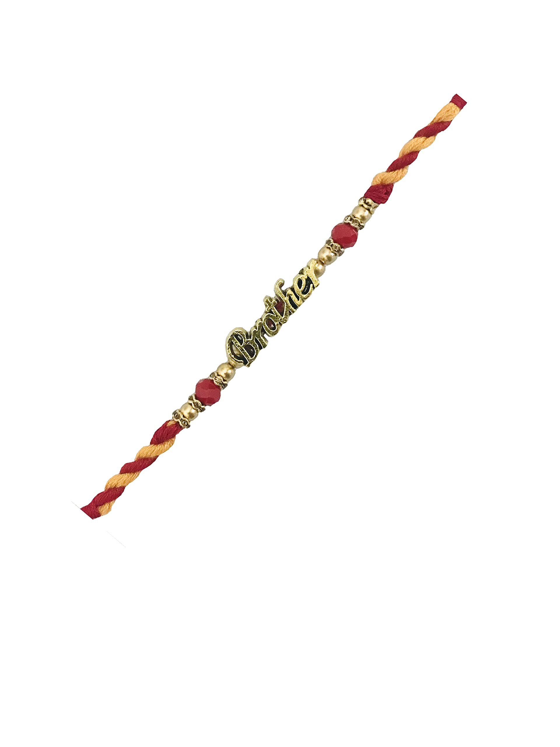 Gavya International Rakhi for Brother Bhaiya Bhabhi Thread Raksha bandhan Rakhi Gift, Fancy Rakhi Bracelet Designing Moli Rakhi Wrist bands for Sibling Sister, Bro, veera pack of 1 (MD-1518)
