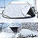 Aolbic Belosi Car Windshield Snow Cover, Double-Side Design Sun Shade Protector with Elastic Mirror Covers,Dual-Secure Fixture Design,Waterproof for Small Cars,Standard Pickup,SUV - (85