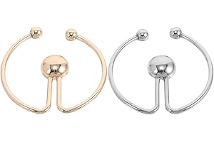 NESTINGHO 2pcs Metal round Screw Buckles Removable Pearl Dress Slide Clips T-shirt Shirt Clothing Fasteners