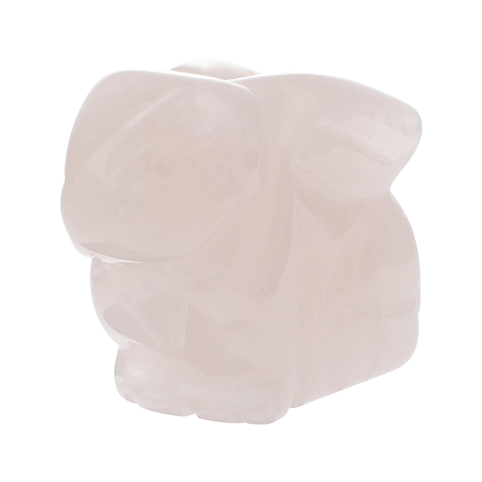 Crystal Bunny Animal Figurine, Cute Crystal Rabbit Statue Easter Rabbit Ornament Glass Art Animal Easter Decoration Table Centerpiece, Pink